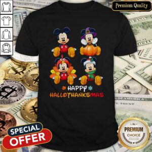 Awesome Mickey Mouse Happy Hallothanksmas Shirt