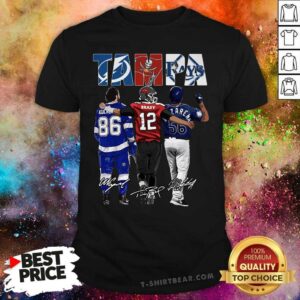 Happy Tampa Bay Rays Kucherov Brady And Arozarena 11 Signature Shirt