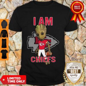 Nice Baby Groot I Am Kansas City Chiefs Logo Shirt