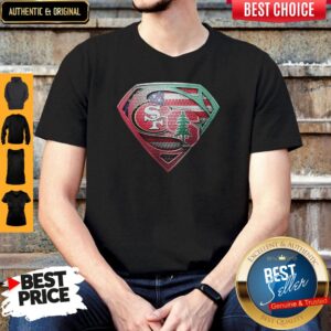 Top Superman San Francisco 49ers Vs Spine American Flag Independence Day Shirt