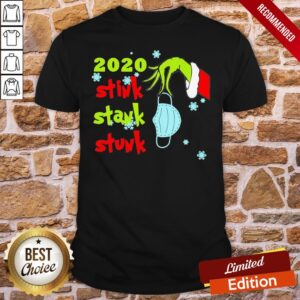 Awesome Grinch Hand Holding Mask 2020 Stink Stank Stunk Shirt