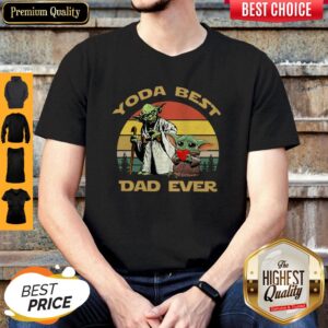 Funny Master Yoda And Baby Yoda Best Dad Ever Vintage Shirt