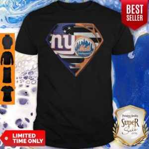 Superhero New York Giants Vs New York Mets Diamond American Flag Shirt