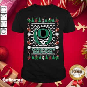 Funny Oregon Ducks Grateful Dead Ugly Christmas Shirt