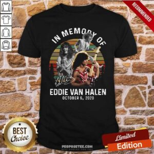 Guitar In Memory Of Eddie Van Halen October 6 2020 Vintage Shirt