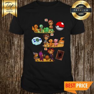 Satoshi Pokemon Yagami Taichi Digimon Yugi Muto Yu-Gi-Oh Friends Shirt