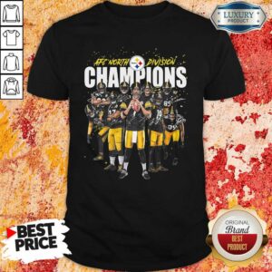 Cute Pittsburgh Steelers Team Football Afc North Division Champions Signatures Shirt