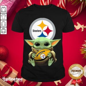 Premium Baby Yoda Hug Pittsburgh Steelers Shirt