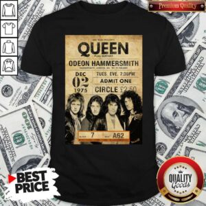 Queen Odeon Hammersmith Admit One Circle Shirt