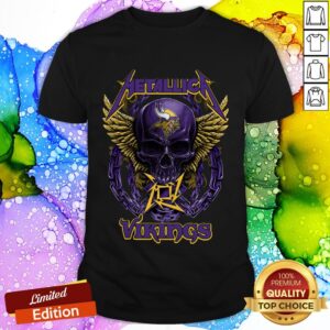 Premium Skull Metallic Vikings Halloween Shirt