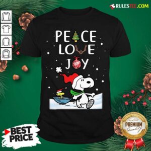 Top Peanuts Snoopy Peace Love Joy Christmas Shirt