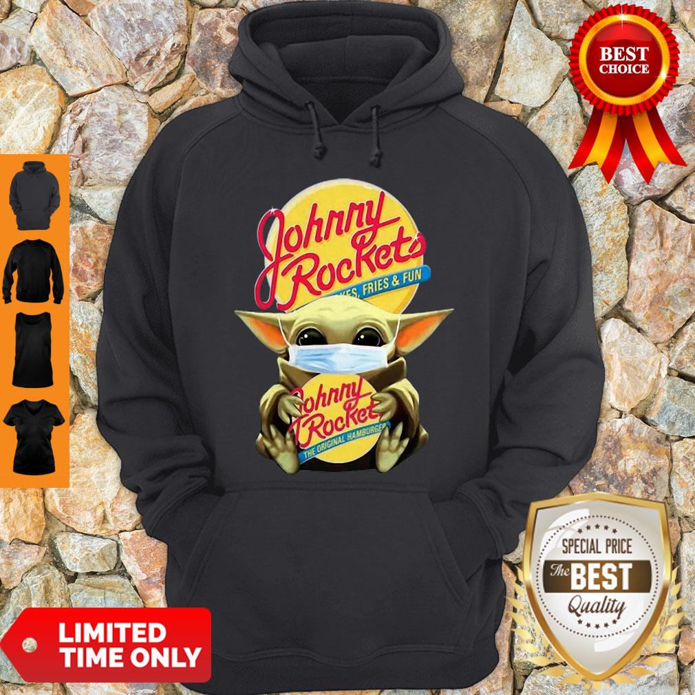 Star Wars Baby Yoda Mask Hug Johnny Rockets Hamburger Covid-19 Shirt