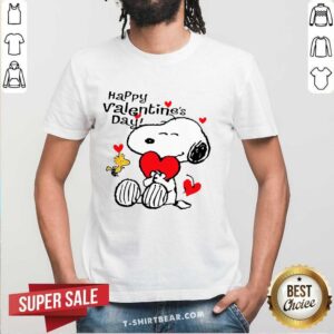 Funny Snoopy Hug Heart And Woodstock Happy Valentine’s Day Shirt