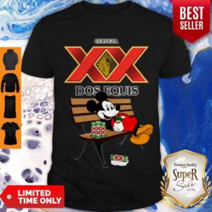 Cute Mickey Mouse Drinking Dos Equis XX Beer Shirt