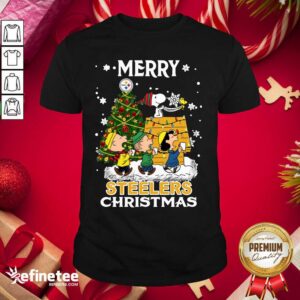 Nice The Peanuts Snoopy And Friend Merry Steelers Ugly Christmas Shirt