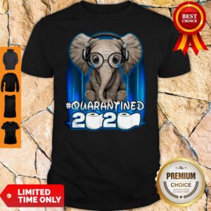 Premium Elephant Music Headphone Quarantined 2020 Toilet Paper Shirt