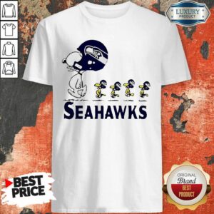 Funny Snoopy And Woodstock Player Of Seattle Seahawks Shirt