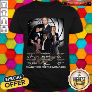 Nice James Bond 007 Signatures Thank You For The Memories Shirt