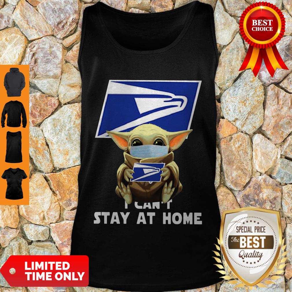 Official Baby Yoda Face Mask Hug Us Postal Service I Can't Stay At Home Shirt
