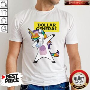 Dabbing Unicorn Mask Dollar General Logo Coronavirus Shirt
