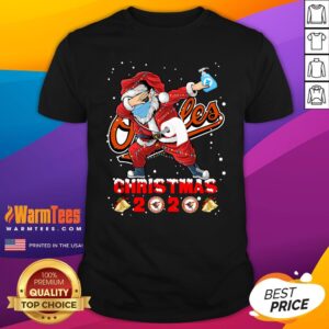 Cute Baltimore Orioles Funny Santa Claus Dabbing Christmas 2020 Shirt
