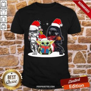 Happy Baby Yoda And Darth Vader Stormtrooper Merry Christmas Sweater Shirt