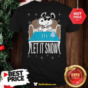 Official Top Snoopy Dog Walmart Cocaine Santa Let It Snow Christmas Shirt