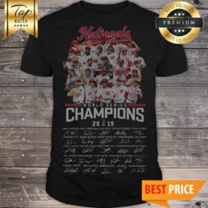 Washington Nationals World Series Champions 2019 Signatures Shirt