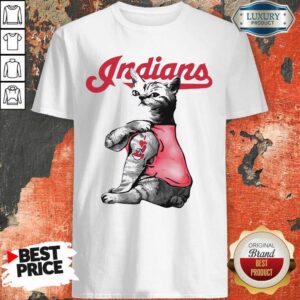 Top Tattoo Cat I Love Cleveland Indians Shirt
