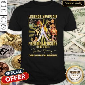 Freddie Mercury 74th Anniversary 1946-2020 Thank You For The Memories Signature Shirt