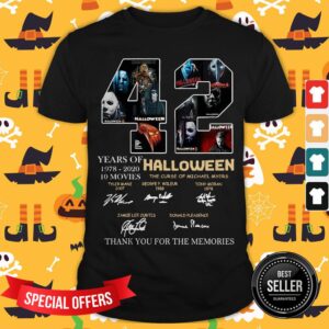 42 Years Of 1978 2020 10 Moves Halloween Thank You For The Memories Signatures Shirt