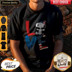 Pretty Love Snoopy Independence Day Shirt