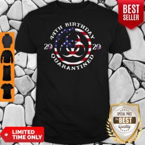 44th Birthday 2020 Quarantined American Flag Shirt