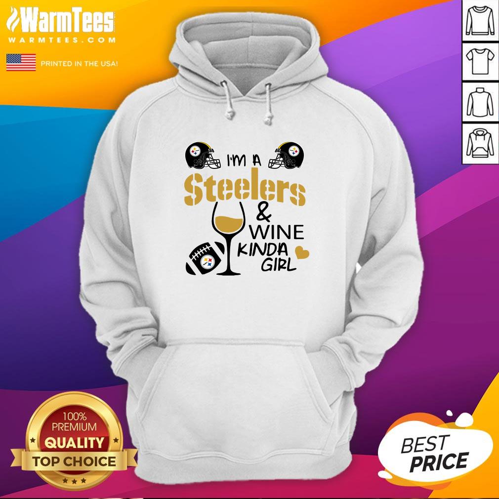 Attractive I’m A Pittsburgh Steelers And Wine Kinda Girl Heart Shirt