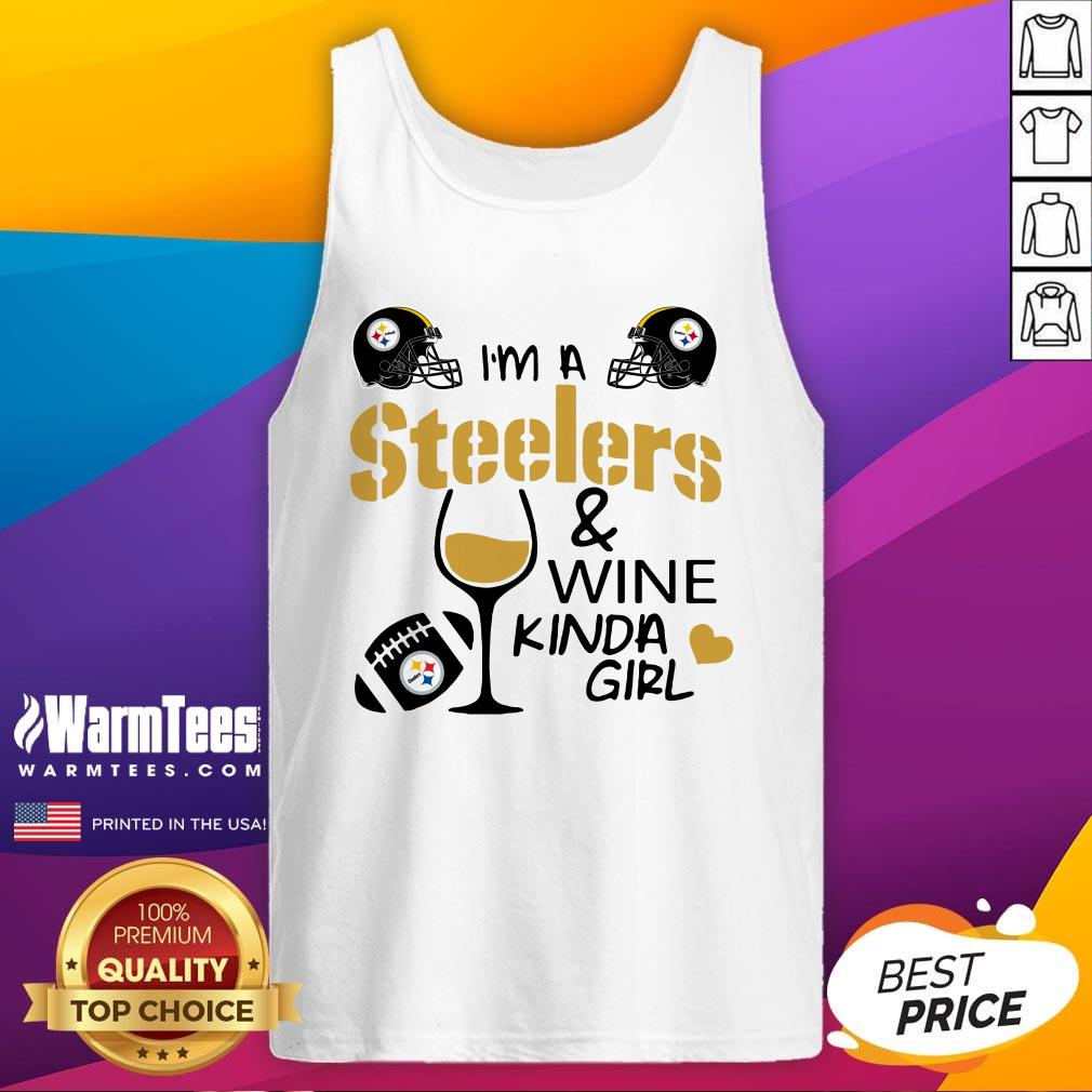 Attractive I’m A Pittsburgh Steelers And Wine Kinda Girl Heart Shirt