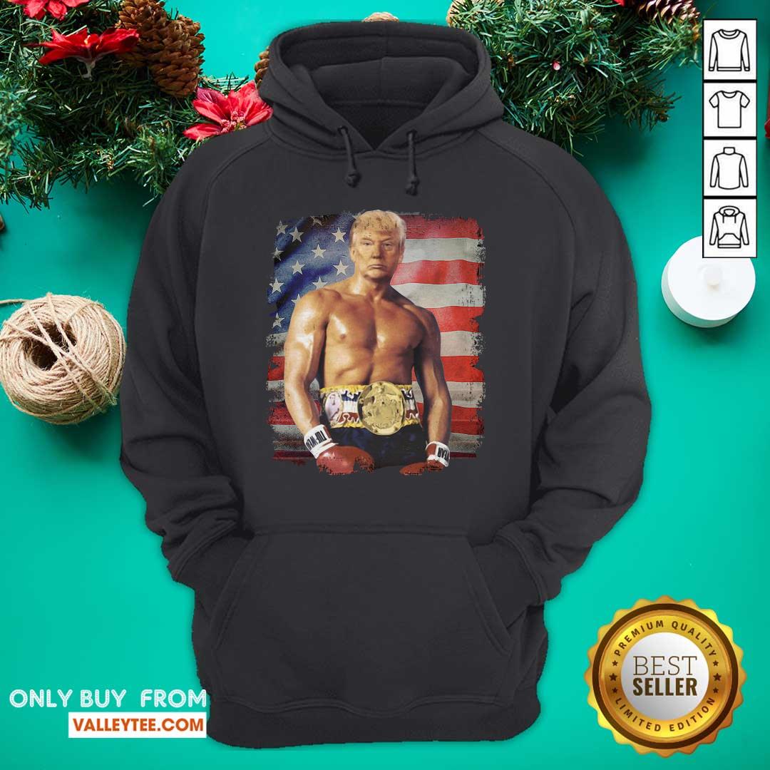 Attractive Trump Rocky Fighter American Flag Shirt