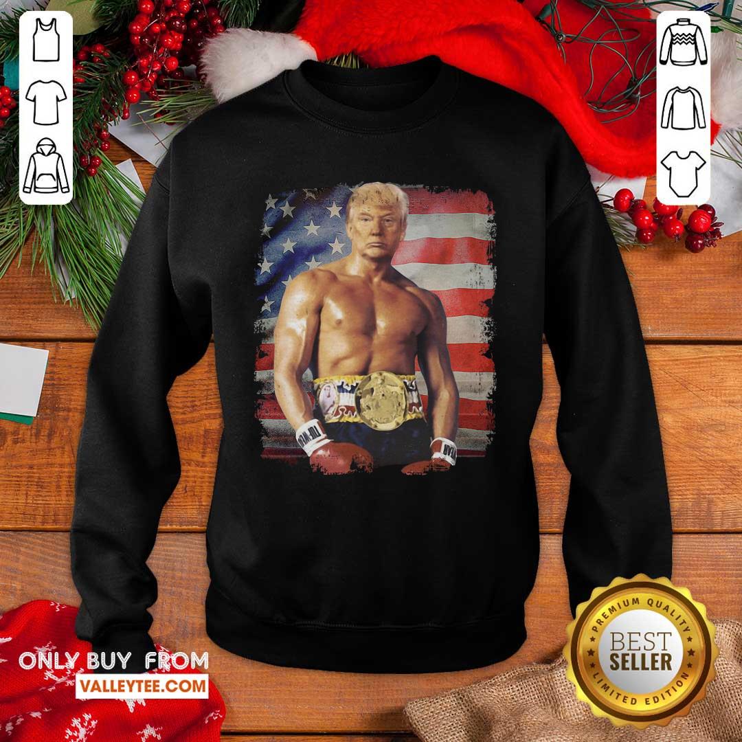 Attractive Trump Rocky Fighter American Flag Shirt