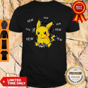 Nice Pokemon Playing Game Pikachu Pew Shirt