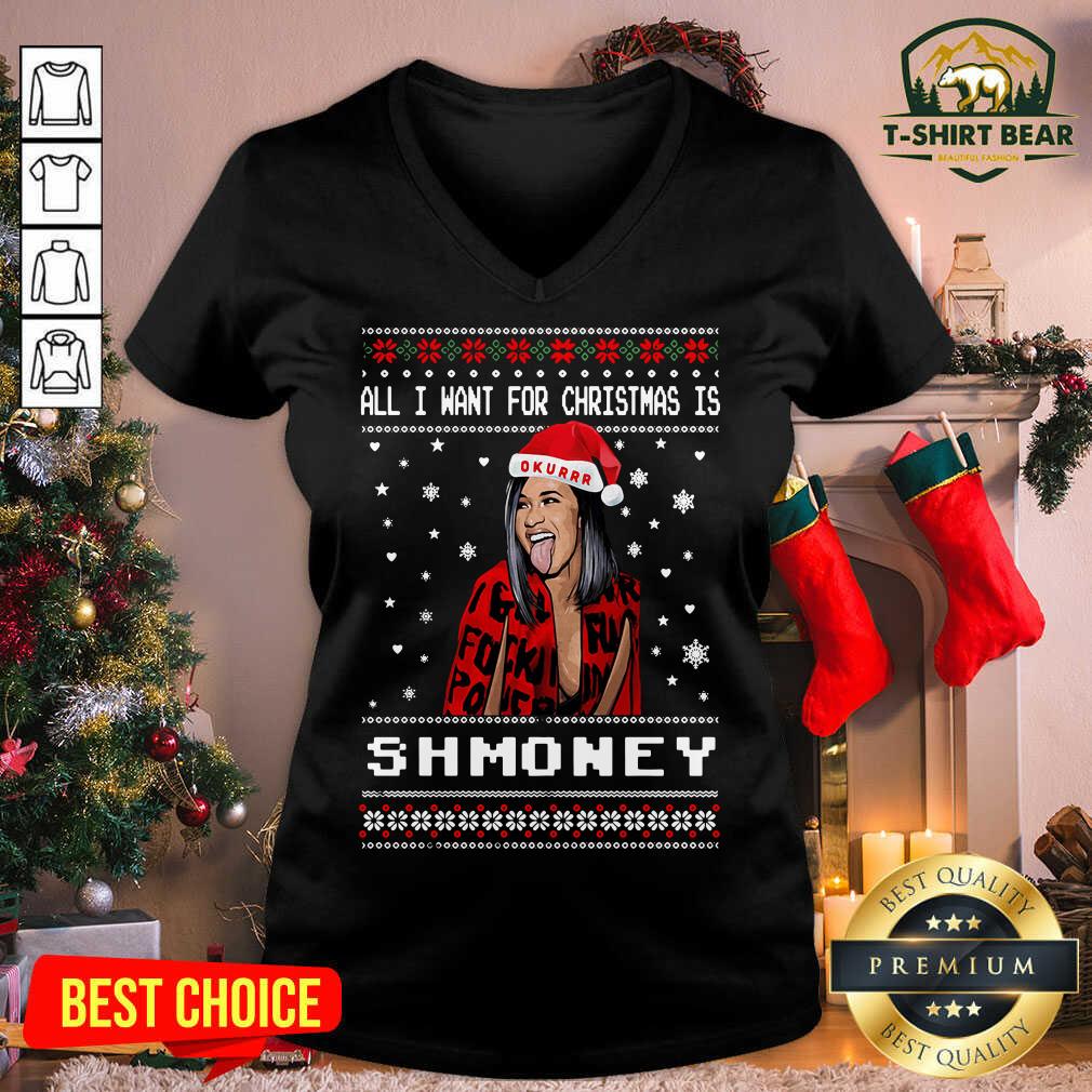 Awesome All I Want For Christmas Is Shmoney Ugly Merry Christmas Shirt