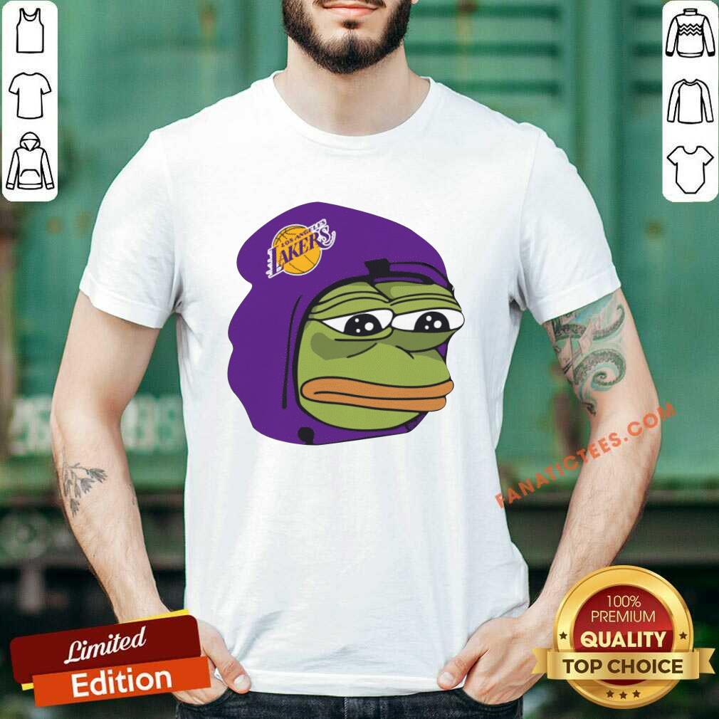 Awesome Cool Los Angeles Lakers Sad Pepe The Frog Shirt