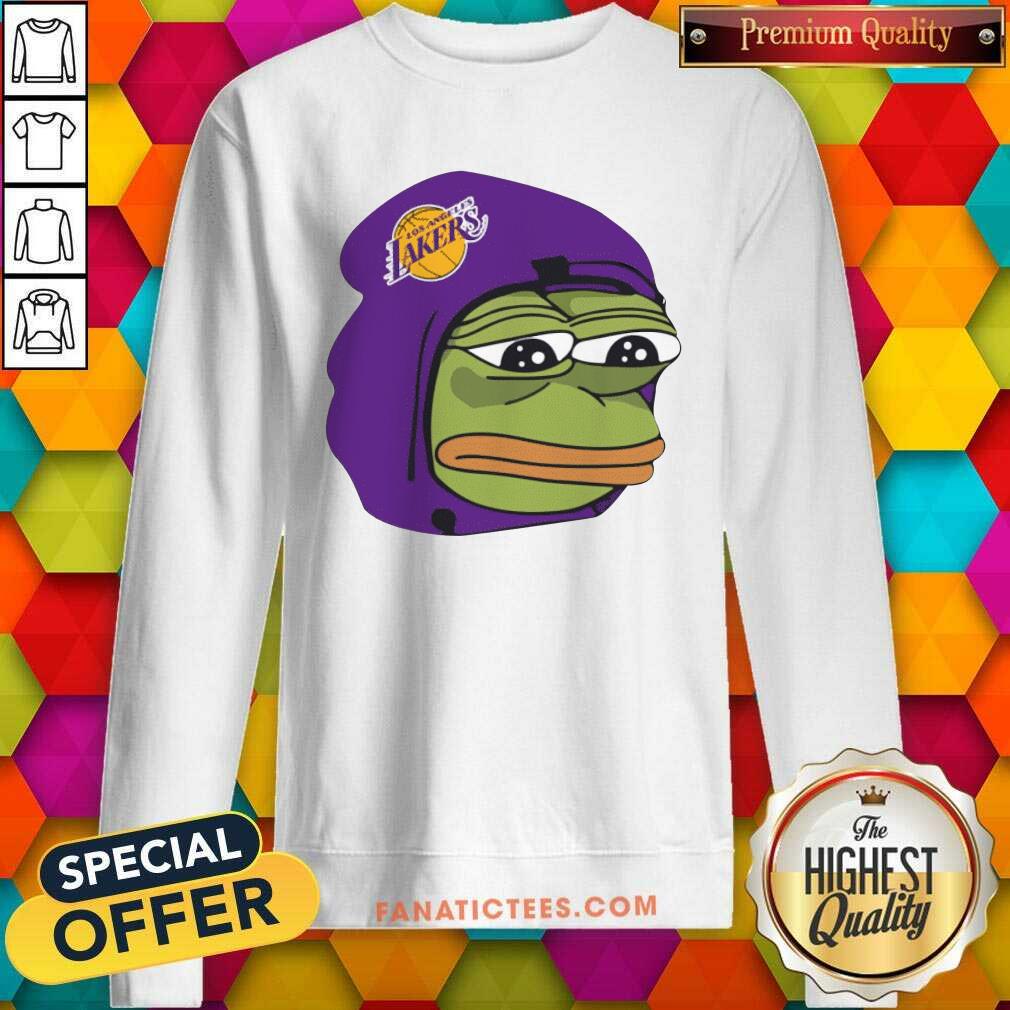 Awesome Cool Los Angeles Lakers Sad Pepe The Frog Shirt