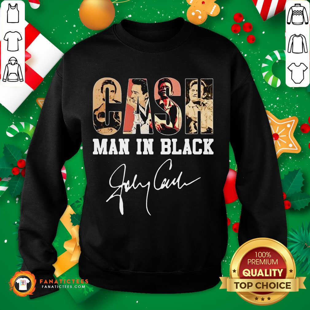 Awesome Johnny Cash Man In Black Signature Shirt