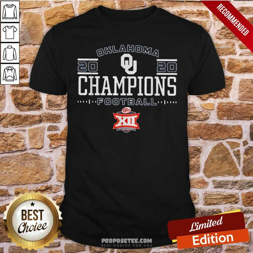 Awesome Oklahoma Sooners 2020 Big 12 Football Champions Shirt