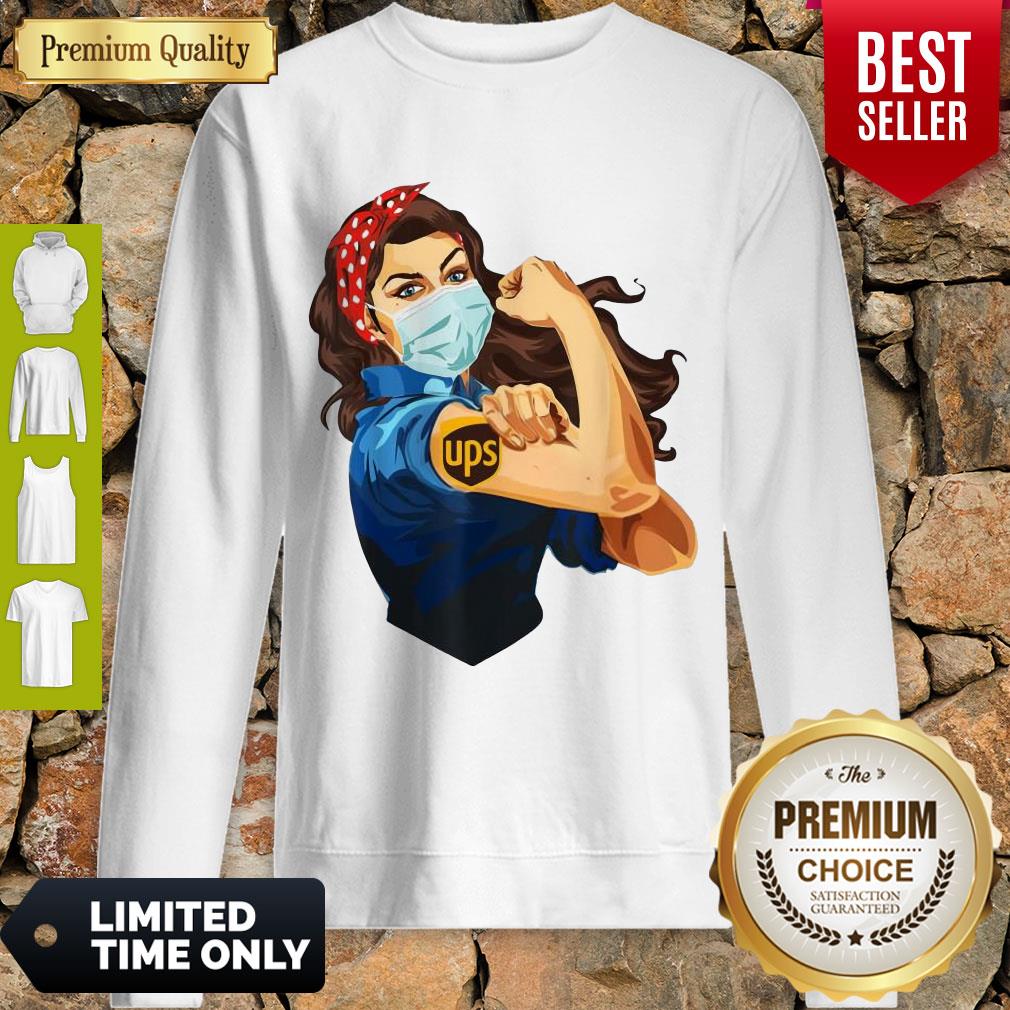 Awesome Strong Woman Mask Tattoo UPS Shirt