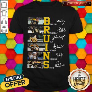 Cool Boston Bruins Hockey Players Signatures Shirt