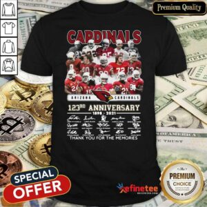 Attractive St Louis Cardinals 123rd Anniversary Thank You For The Memories Signatures Shirt