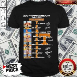 Top 130th Anniversary 1891 2021 Volunteers Team Signatures Shirt