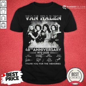 Van Halen 48th Anniversary 1972-2020 Thank You For The Memories Shirt