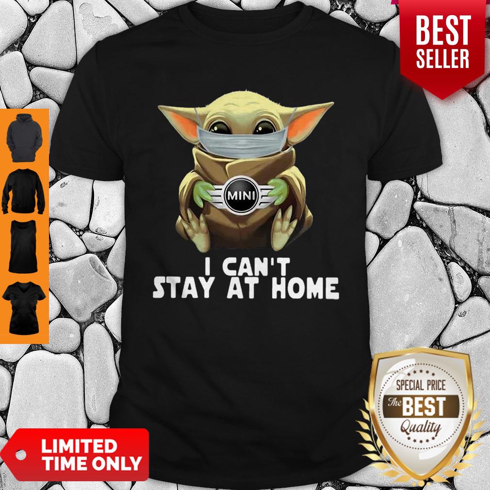 Beautiful Star Wars Baby Yoda Mask Mini Countryman I Can’t Stay At Home Shirt