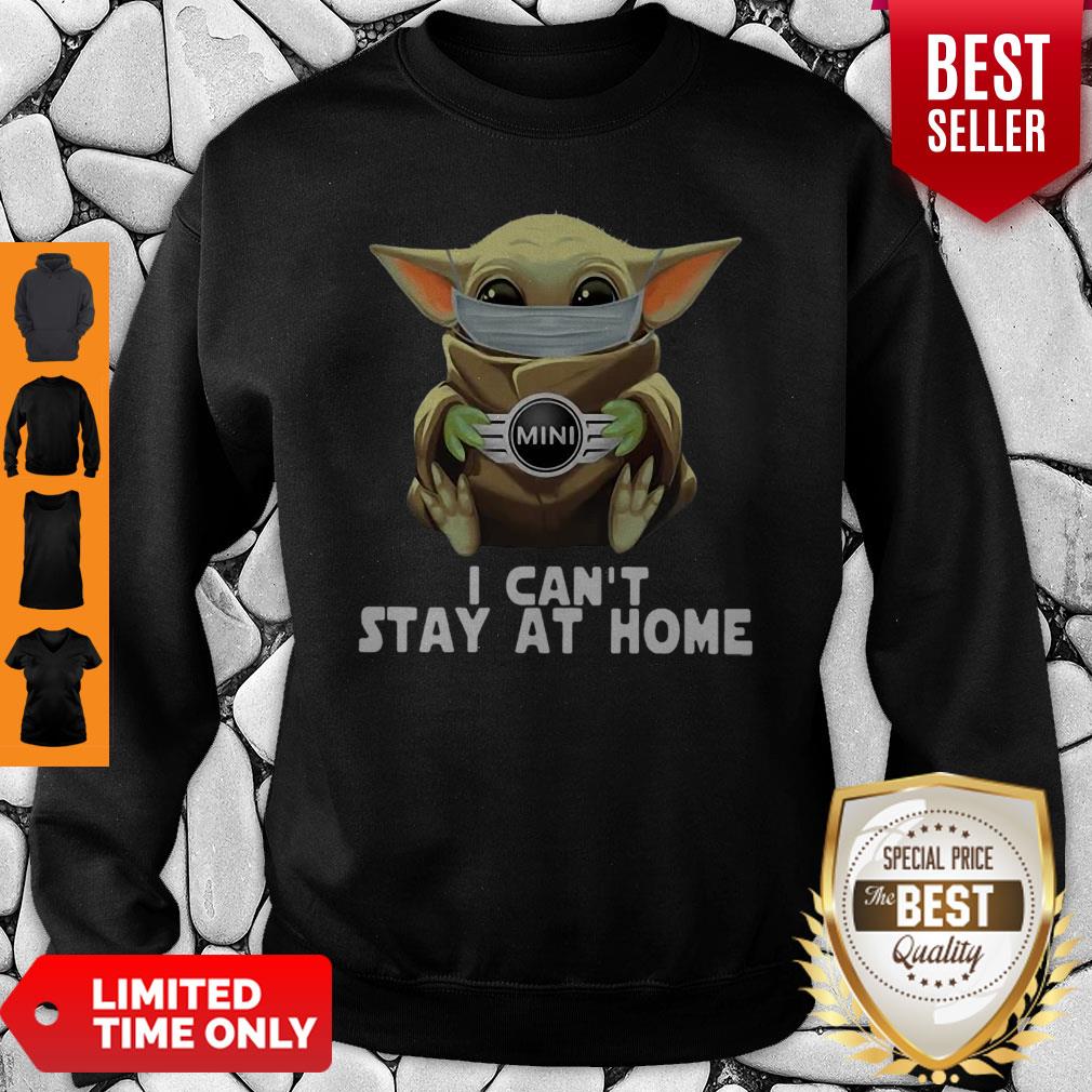 Beautiful Star Wars Baby Yoda Mask Mini Countryman I Can’t Stay At Home Shirt